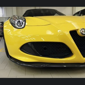 Alfa Romeo 4C Carbon Fiber Front Grille Insert Trim Set - Red Candy